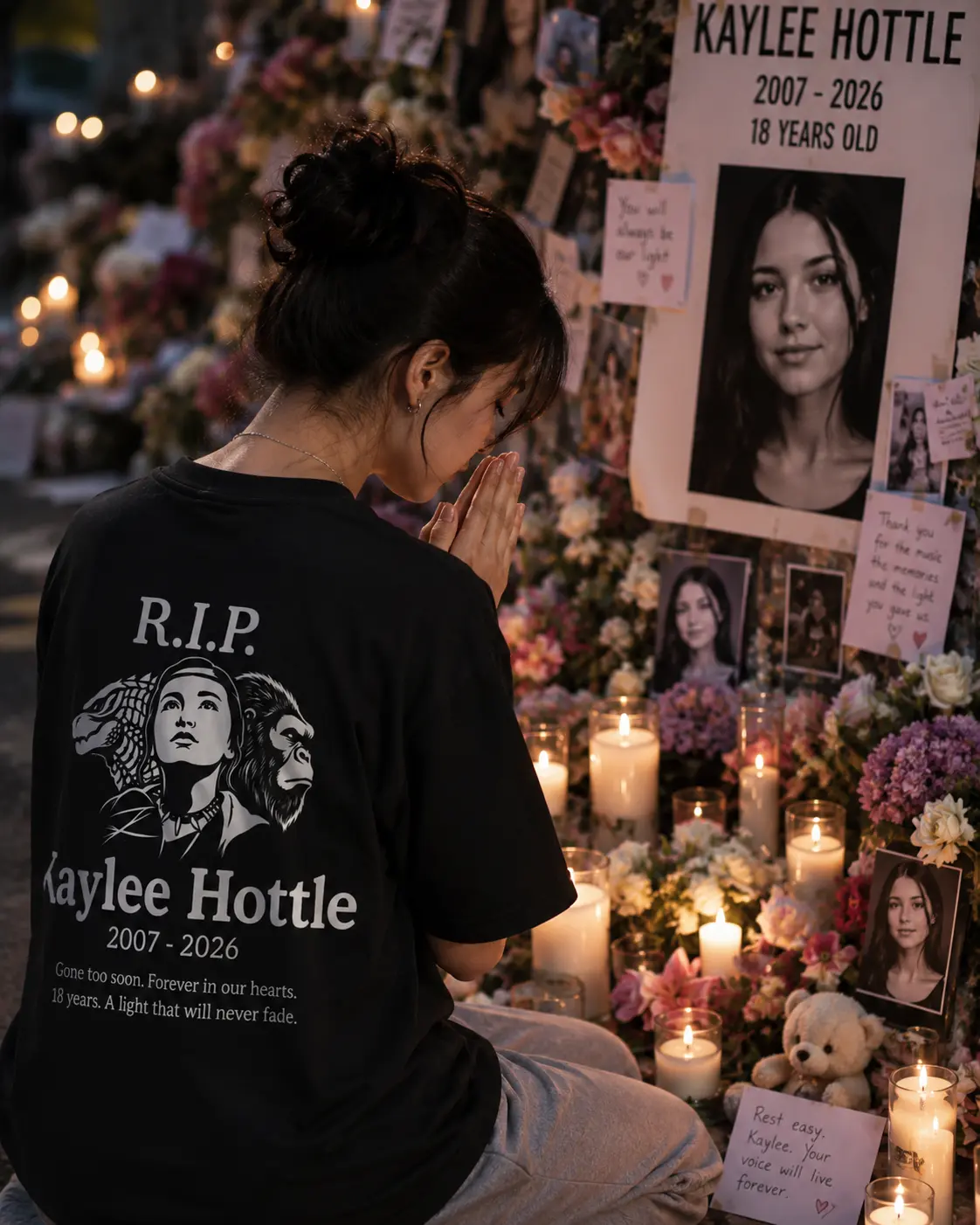 R.I.P. Kaylee Hottle Memorial Tribute Shirt – Forever In Our Hearts, RIP Kaylee Hottle Shirt - Godzilla Jia Memorial Tribute Tee, Gift For Fans