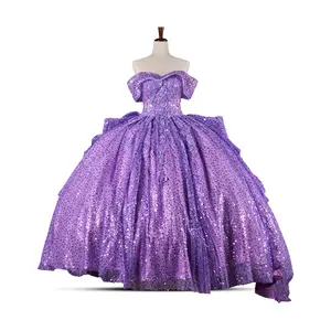 Princess Plum – Lavender & Purple Off-Shoulder Sweetheart Ball Gown