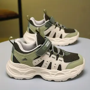 Kids' Breathable Non-Casual Sneakers - Fashionable & White Low-Top Sneakers with Hook-and-Loop Fastener Straps, EVA Sole Boys, Perfect/Fall, Casual Footwear| Stylish Casual Shoes| Durable Sole Sneaker