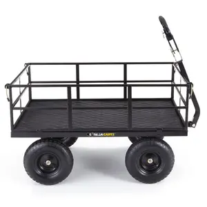 Gorilla Cart GOR1200-COM 9 Cubic Feet Heavy Duty Steel Utility Wagon Cart, Black Gorilla Cart GOR1200-COM 9 Cubic Feet Heavy Duty Steel Utility Wagon Cart, Black