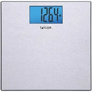 Scales for Body Weight, 400 Capacity, Blue LCD, Auto on and Off, 11.8 x 11.8Inches, Stainless