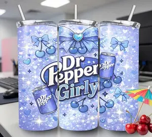 [11 samples] Purple Dr-Pep-per Girly Tumbler, Funny Blink blink soda girl 20oz Tumbler Gift For Her