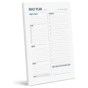 Daily Planner Sticky Notes for Hourly Organization, Adhd Planner, Productivity Planner, Time Block Desk Mat, 6x9 Inches with 50 Undated Pages, Office Organizer