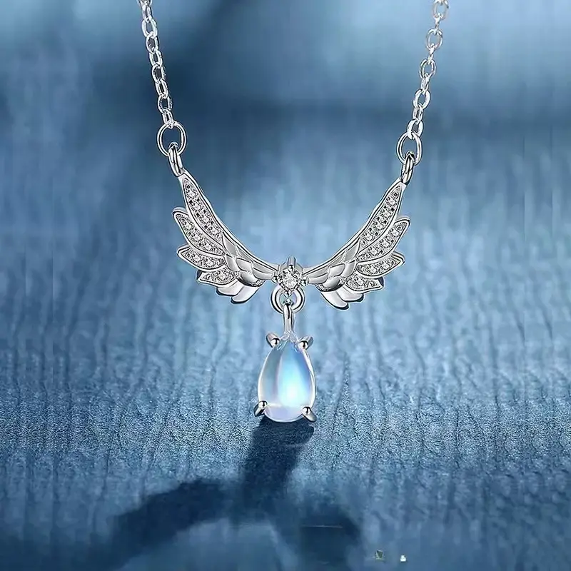 Angel's Teardrop Necklace – Exquisite Gemstone Pendant with Rare Design, Dreamy Jewelry for Women