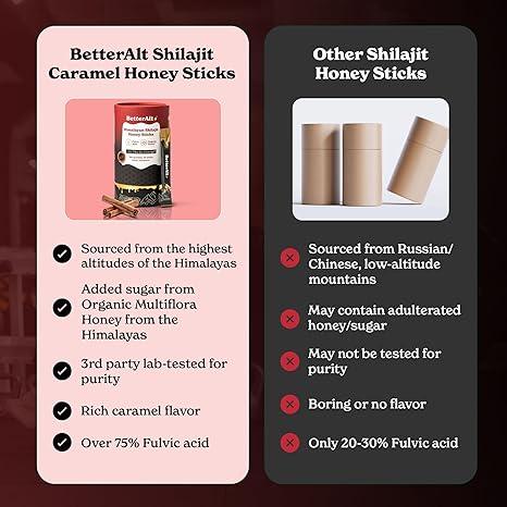 Pure Himalayan Shilajit Cinnamon Honey Sticks with Organic Honey | Easy to Consume Shilajit| 30 Sticks for Energy Boost & Immune Support, 85+ Trace Minerals, 75%+ Fulvic Acid