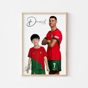 Side by Side with Cristiano Ronaldo! Special Football Poster Design for Kids