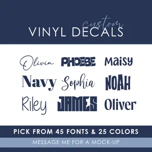 Custom Name Vinyl Decal | Name Sticker | Personalized Sticker | Custom Car Decal | Wedding Decal | Wedding Sticker | Bachelorette Name