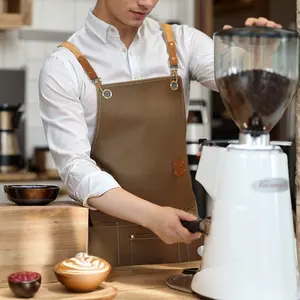 1PC Durable Synthetic Kitchen Apron, Lightweight Cooking Apron for Restaurants & Cafes, Unisex Chef Uniform, Ideal for Baking Shops