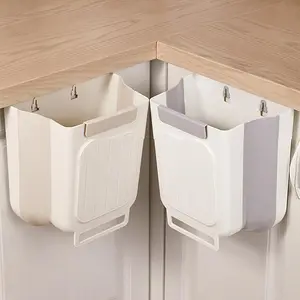 Foldable Hanging Kitchen Trash Can - 1 Count Space-Saving Garbage Storage Bucket, Home Supplies Under Kitchen Counter Bin for Home Use outdoorfun