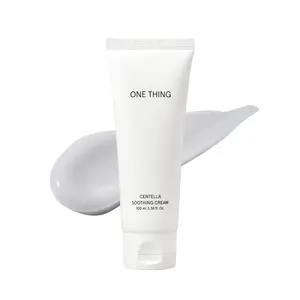 ONE THING Centella Soothing Cream, CICA Beta Glucan Hydrating & Calming Lightweight Face Moisturizer, Redness Relief, Barrier Strengthening, for All Skin Types, Korean Skincare 3.38 fl oz, 100ml