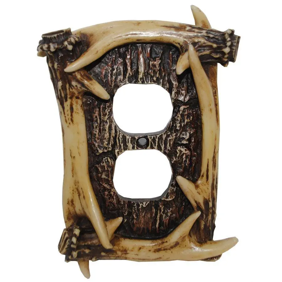 Antler Outlet Cover Wall Plate Antler Outlet Cover Wall Plate