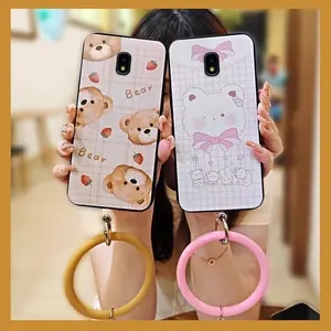 Cartoon Creative Phone Case For Samsung Galaxy J7 2018/J6 US Protective Youth Anti-knock Ring Personality Funny Cute Bracelet Waterproof heat dissipation Back Cover Dirt-resistant