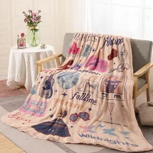 MYCLOSHY Music tour Blanket - Dressing gown Soft Comfortable Warm Throw Blanket for Home Office, Travel & Nap - Decor  Skin-friendly, soft, lightweight, and breathable.