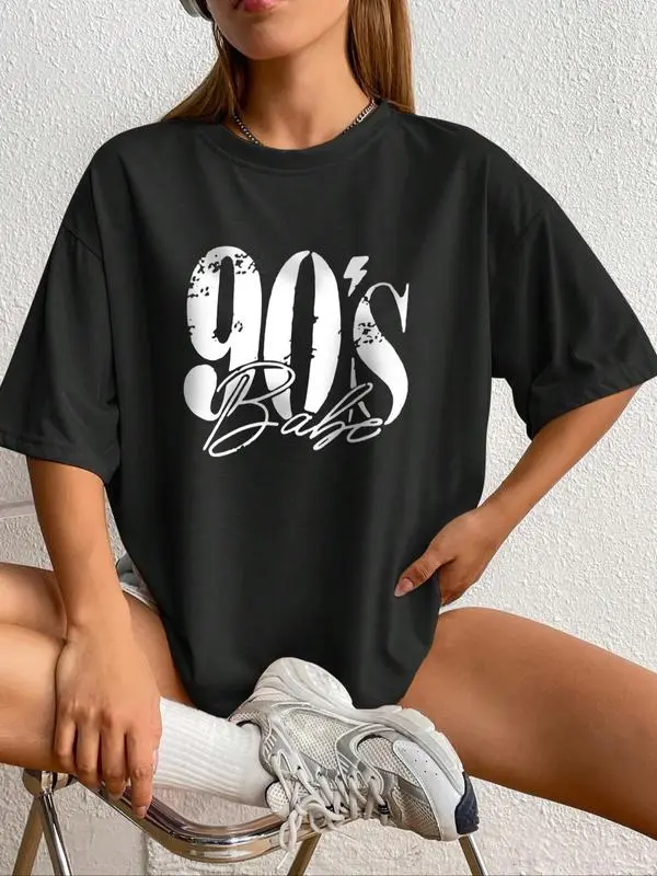 90's Baby T-Shirt – Featuring Bold "90's Baby" Typography with Vintage Style , Perfect for Nostalgic 90's Lovers , Unisex Graphic Tee , Casual Streetwear for Every Day , Fun and Retro Outfit for Summer and Trendy Vibes