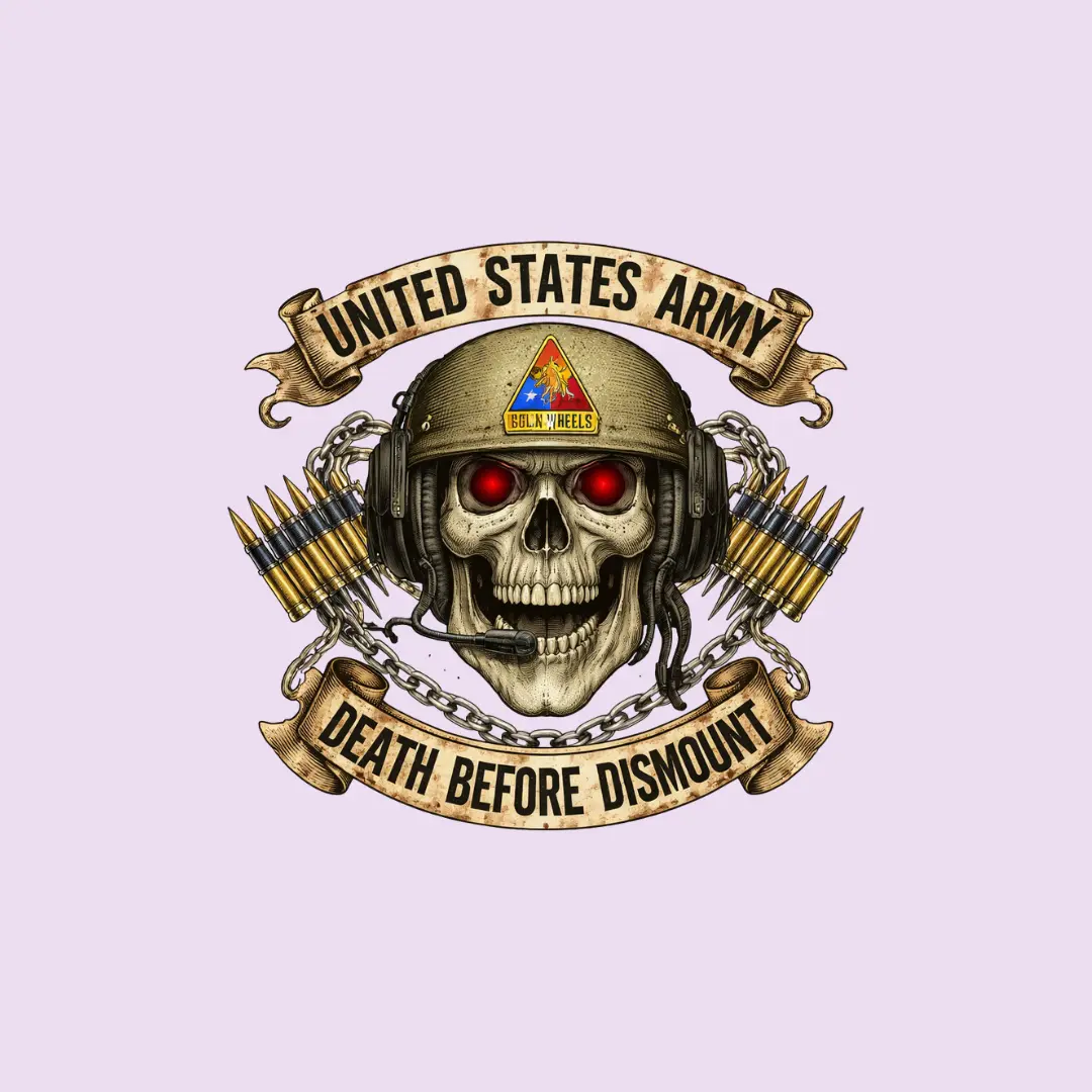 Tactical Skull Sticker with Bullets, Death Before Dismount Decal, Military Skull Vinyl for Laptop Car Water Bottle