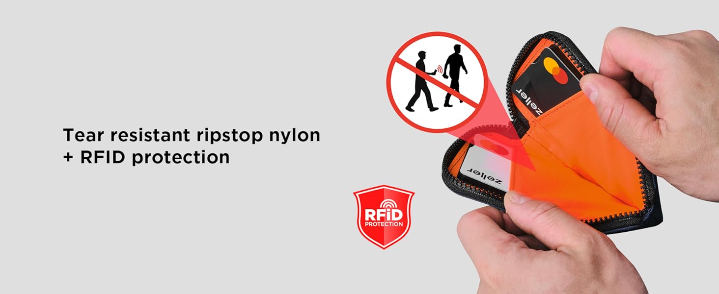 ALPAKA Zip Card Pouch - Card Wallet and Coin Pouch - Holds 12-20 Cards and Cash Holder with Blue Axoflux, RFID Blocking Weatherproof Material ALPAKA Zip Card Pouch - Card Wallet and Coin Pouch - Holds 12-20 Cards and Cash Holder with Blue Axoflux, RFID Blocking Weatherproof Material