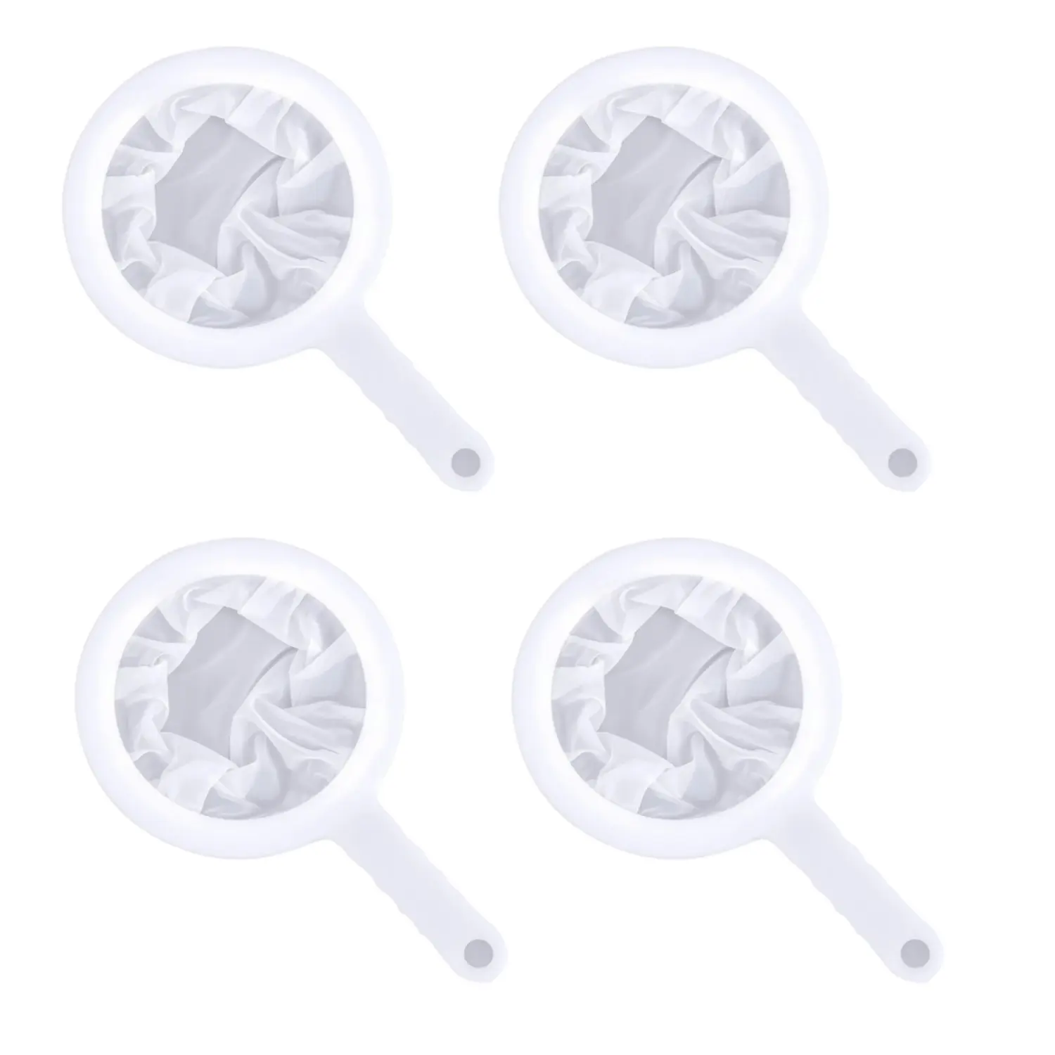 4Pcs Premium Multi-Mesh Strainer Set,100/200/300/400 Mesh, Nylon & Plastic Fine Mesh Sieve for Tea, Coffe, Nut Milk, Juice, Broth, Smoothies, Reusable & Easy to Clean, Durable,Dishwarer Safe - Home Improvement.