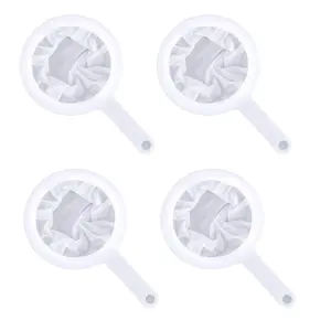 4Pcs Premium Multi-Mesh Strainer Set,100/200/300/400 Mesh, Nylon & Plastic Fine Mesh Sieve for Tea, Coffe, Nut Milk, Juice, Broth, Smoothies, Reusable & Easy to Clean, Durable,Dishwarer Safe - Home Improvement.