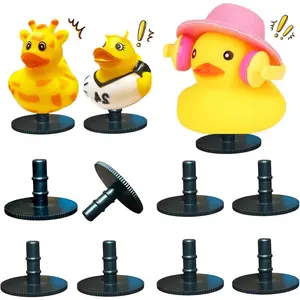 Duck Holder for  Dash, Rubber Duck Mounts Duck Plugs for a Fun and Funky  Dashboard Display  for  Lover Double-Sided Stickers Included (10 Pcs)
