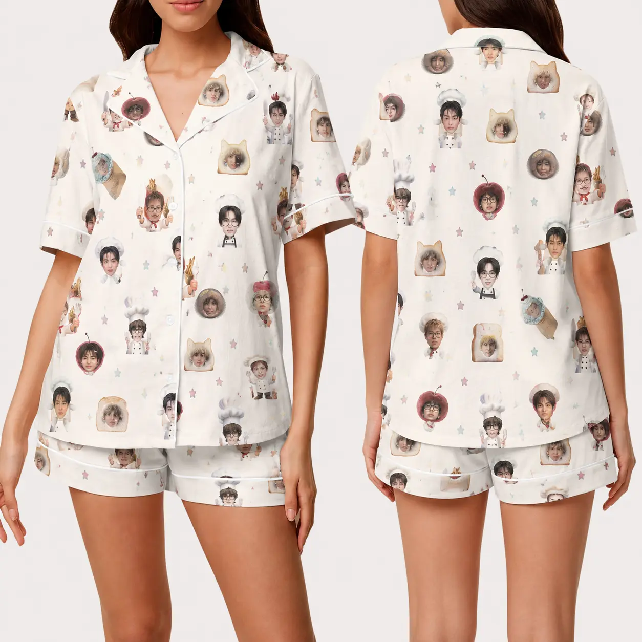 CORTIS Lover Pajama Set, Adorable Cartoon Character PJ Set, Casual Summer Sleepwear#CORTIS #PajamaSet #CuteSleepwear
