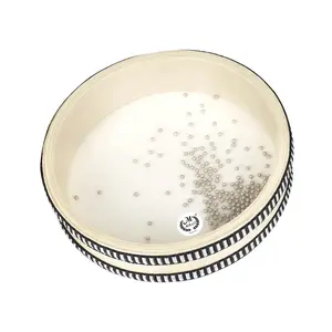 6 Inch Double-sided Transparent Wave Drum, Simulates The Sound Of Waves, Solid Wood Sea Drum, Musical Instrument for Home & School