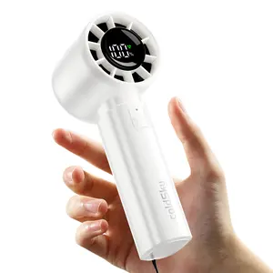 COLDSKY Portable Personal Turbo Fan,5 Speeds Handheld Fan With Digital Display,4000mAh Battery Operated Fans Max 12Hrs Cooling Fans For Outdoors,Travel,Indoor,Desk