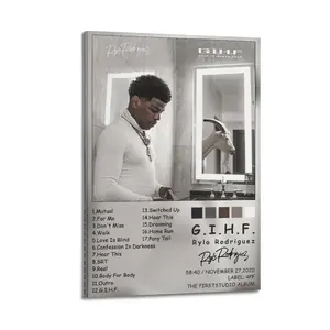 Rylo Rodriguez Poster for Bedroom Aesthetic Canvas Wall Art Living Room Posters Painting Picture Print Modern Family Decor Artist Bathroom Poster