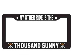 My Other Ride is The Thousand Sunny Straw Hat Pirate Car License Plate Frame