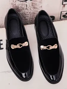 Men's Business Formal Slip-on Loafers, New Style Fashionable Solid Color Loafers for Work Office, Male All-match Commuter Shoes for Daily Wear, PU Leather Shoes, Footwear