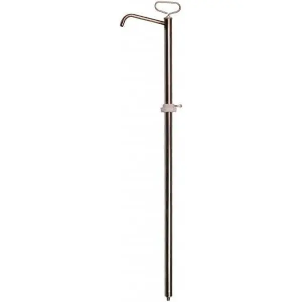 Value Collection Stainless Steel Hand Operated Stroke Pump - 3/4" Outlet, 16 oz per Stroke, 46" OAL, For Solvents, Acids & Corrosive Chemicals WS-PU-DRUM4-1, For Acids