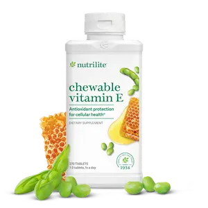 Nutrilite Chewable Vitamin E 270 Tablets Daily Antioxidant Supplement with Plant-Based Lecithin & Natural Maple Walnut Honey Flavors for Cellular Wellness - Healthcare, Fitness