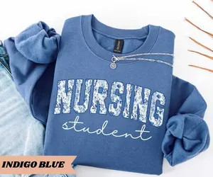 Nursing Student Sweatshirt or T-SHIRT Nursing Student Shirt Nursing School Tee student Nurse Shirt Fabric Sleeve Cotton Crewneck