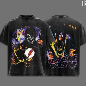 Black Flash Premium Acid Washed Hoodie T-Shirt, En Sabah Nur Hoodie Shirt, Character Comics Fans Shirt, Superhero Washed Shirt, Comic Book Fans T-Shirt, Superhero Graphic Tee Cotton MSH