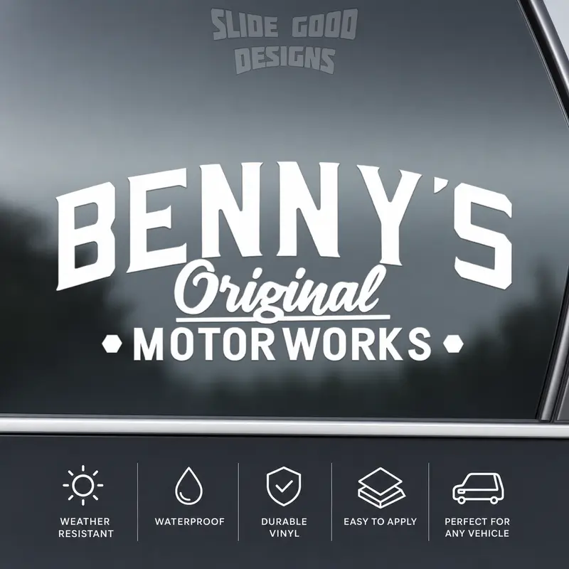Benny's Original Motorworks - Vehicle Vinyl Sticker Decal - High
