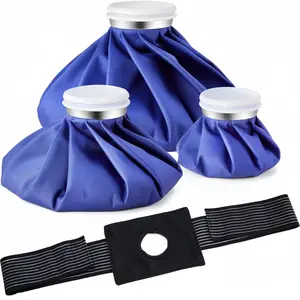 LMMAKE Ice Cold Pack Reusable Ice Bags 4-Pack 3 Sizes 6"/9"/11" for Injuries Hot & Cold Therapy Pain Relief with Elastic Breathable Support Wrap Lightweight Portable