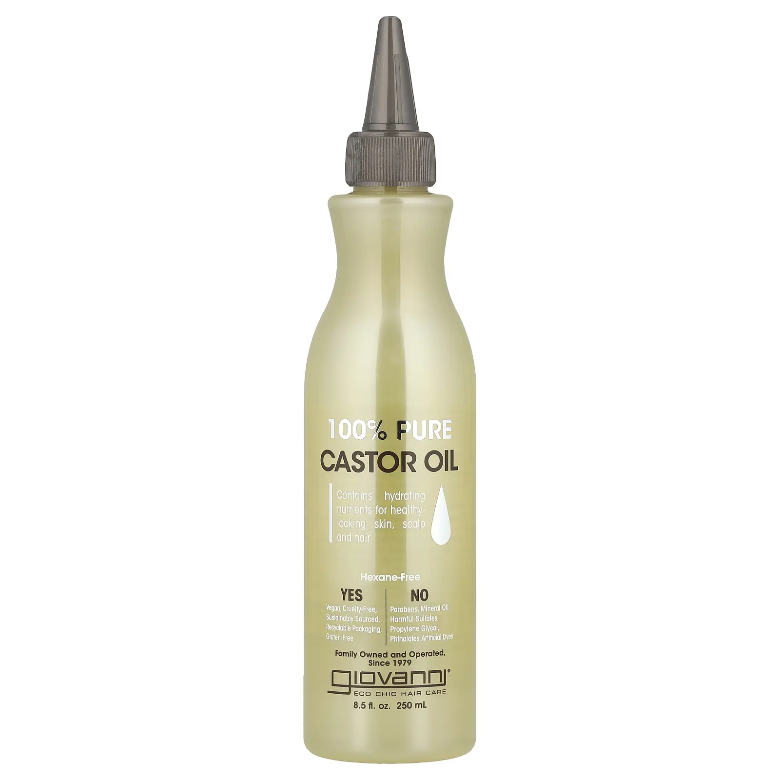 Giovanni 100% Pure Castor Oil, 8.5 fl oz (250 ml)