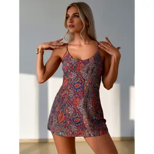 2026 Trendy Paisley Print Skirted Tankini for Women, Adjustable Spaghetti Straps with Tummy Control, Flattering Modest Full Coverage Swimwear for Beach Days, Water Aerobics & Family Resort Getaways