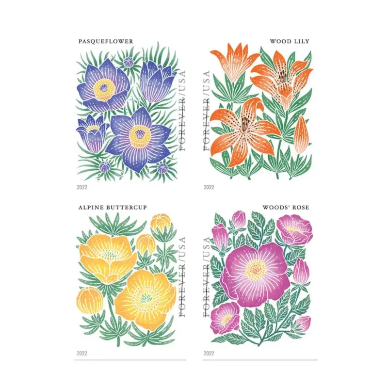 2022 Forever Mountain Flora Wild Flowers Garden First Class -- Garden, Flowers, Nature, Valentine, Wedding, Celebration, Anniversary (5 Books of 20 Piece)