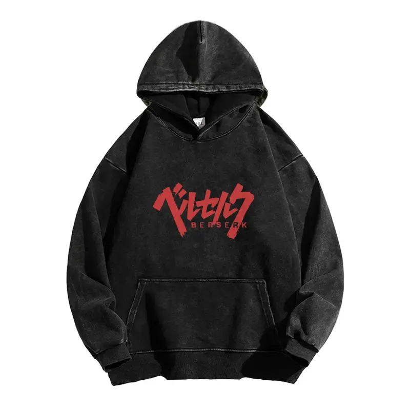 Sweat à Capuche Hattree Homme - Berserk Guts - Noir Taille L - 100% Coton - Retour état Neuf
