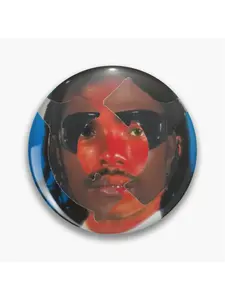 1Pc DIY Craft Buckle - 44mm (1.73 ") Steve Lacy Sunshine Cover Pin for Bags, Jackets and Gifts, Holiday Gifts, Party Gifts