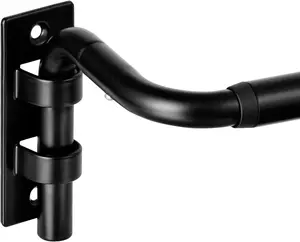 Blackout Curtain Rod for Windows 30 to 144, Adjustable Wrap Around Curtain Rods for Bedroom, Living Room, Matte Black