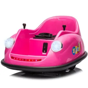 GARVEE Ride On Electric Bumper Car for Toddlers with 12V Battery, Parent Remote Control, LED Lights, 2-Speed Modes, 360° Spin, Available in Multiple Colors Including Pink, White, Red, Orange, Purple, Green, Yellow