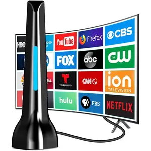 TV Antennas for  Indoor, Long Range & 360? Reception with  Base for Easy Installation, Digital HDTV Antenna Supports 4K, 1080p for  TV Local Channels