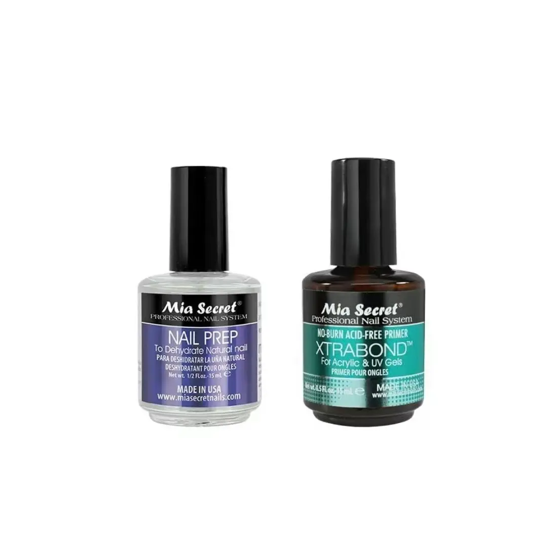 Mia Secret Xtrabond Primer 0.5oz and Nail Prep Dehydrator 0.5oz nail care