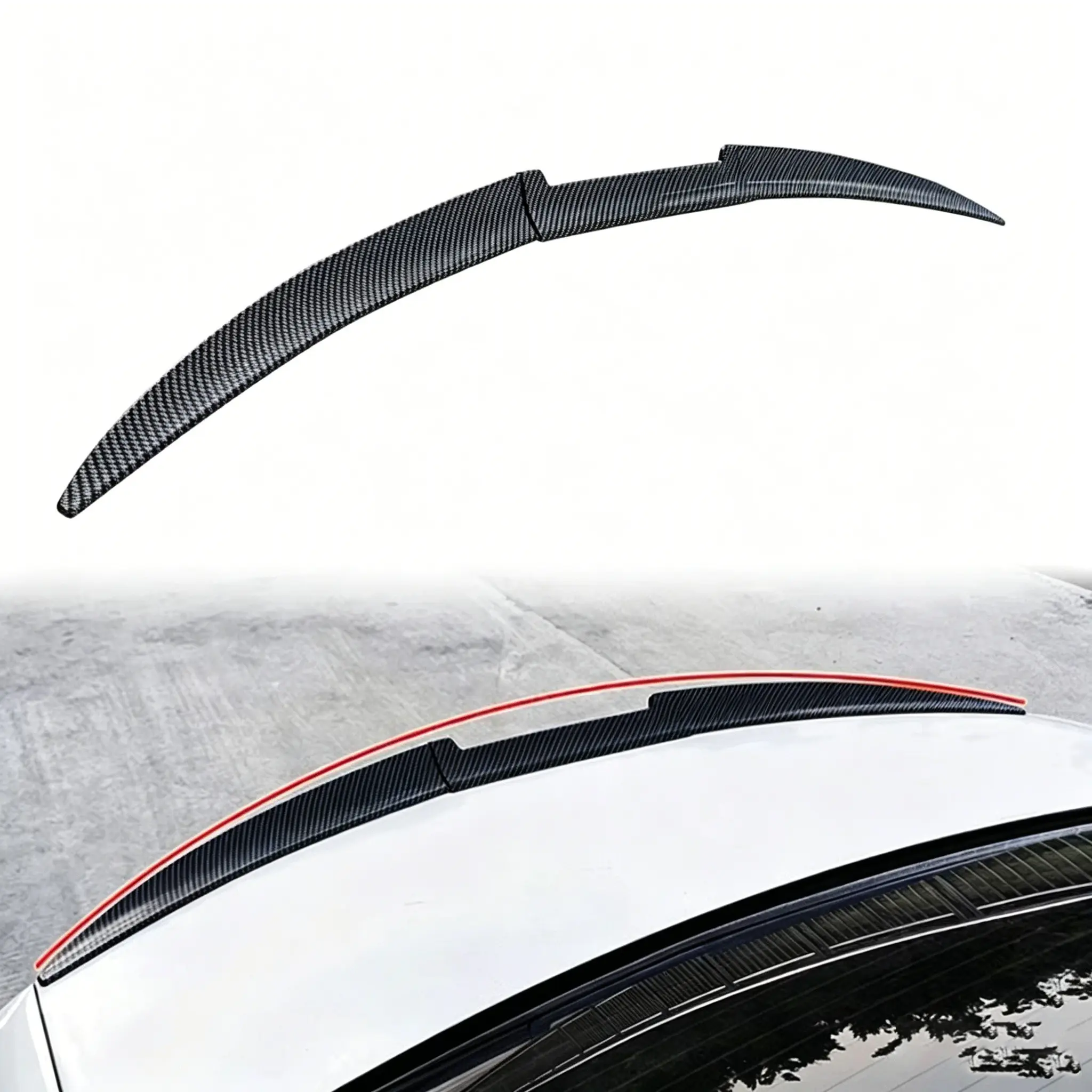 Universal Car Spoiler Car Free Perforated Top Center Wing Trunk Spoiler Top Wing Trunk Decoration Fixed Wind Wing Tuning