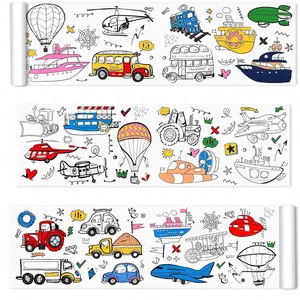 118 * 11.8inch Transportation Coloring Roll, DIY Drawing Roll, Painting Paper for Classroom Home Wall Supplies Favor (Not Toy)
