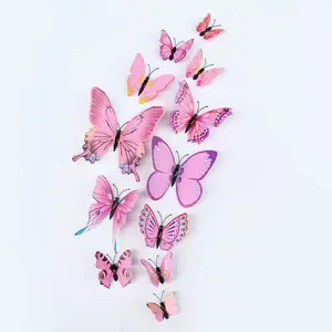 3D Butterfly Wall Decor with Magnets & Adhesive – Renter Friendly Room Makeover, Random color