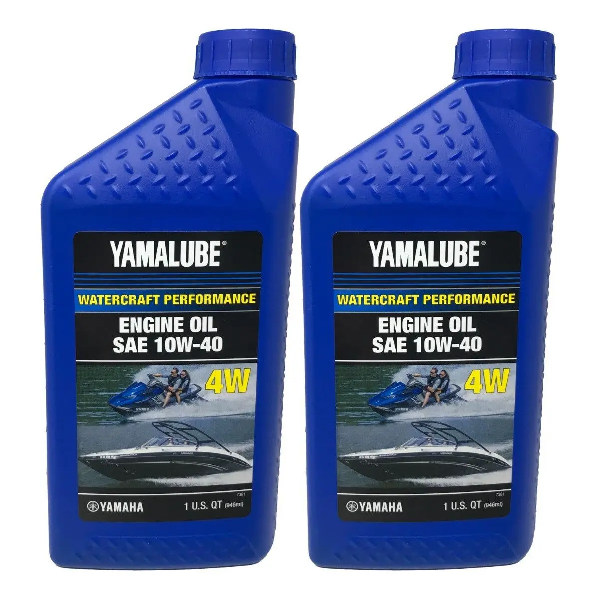 Yamaha Genuine OEM Yamalube Marine 10W-40 Oil LUB-10W40-WV-12 - 2 Pack