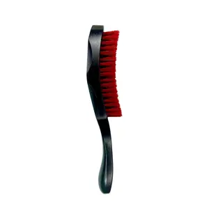 JIGGSAWMILLIONS Soft Wave Brush, Black Tribal Wave Brush Custom Grip, Red Bristle Hair Brush For Men and Women