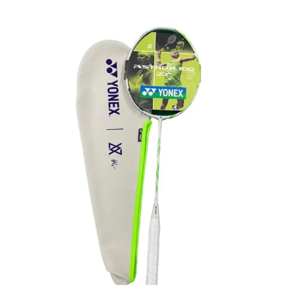 Yonex Astrox 100VA ZZ Unstrung Badminton Racket - Grayish Beige, Viktor Axelsen Signature Model for Offensive Play